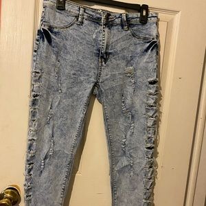 Distressed Denim Jeans